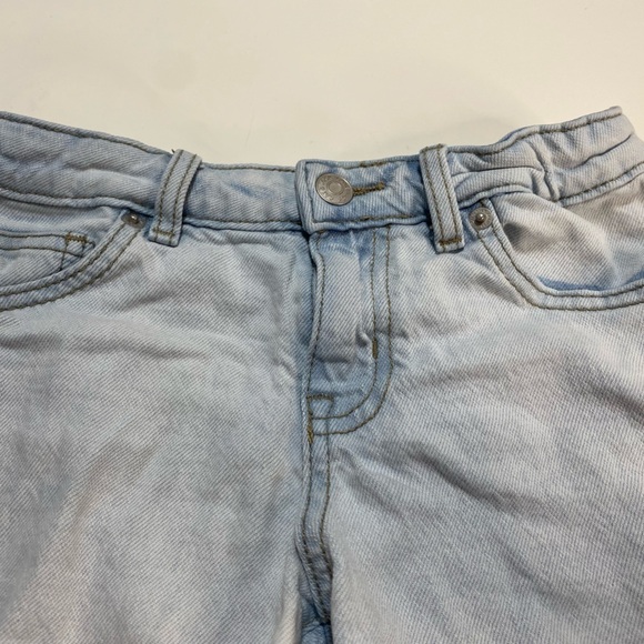 Cat & Jack - Light Blue Girls' Side-Lace Jean Short - Picture 4 of 9